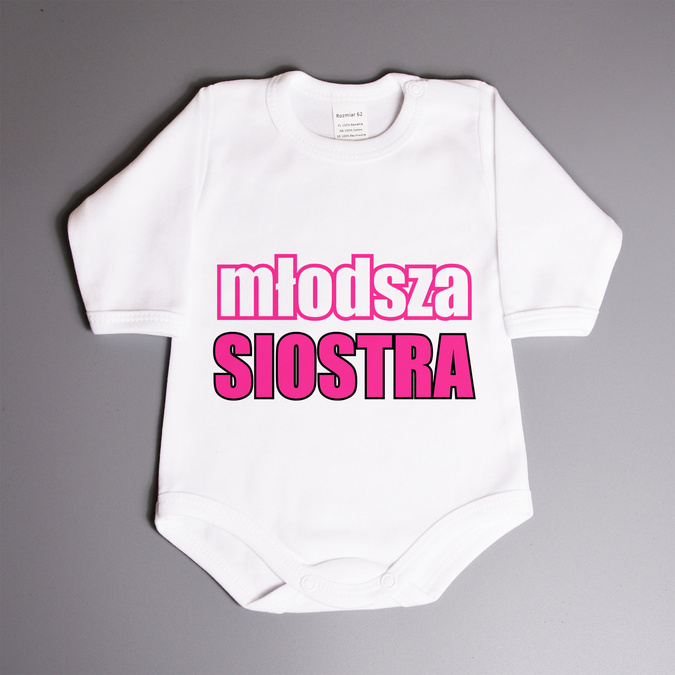 Młodsza siostra - body niemowlęce