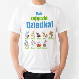Małe zajączki dziadka - koszulka męska