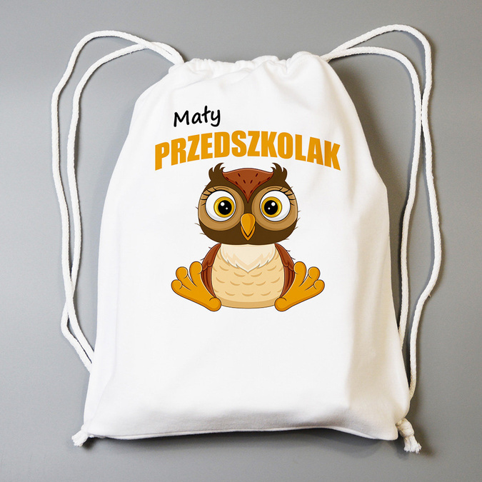 Mały przedszkolak - sowa - worek do przedszkola