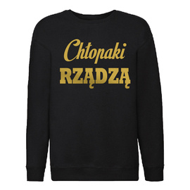 Chłopaki rządzą - bluza dziecięca - złoty nadruk