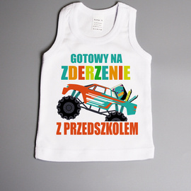 Gotowy na zderzenie z przedszkolem - koszulka na ramiączkach