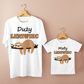 Zestaw koszulek - Duży leniwiec, mały leniwiec