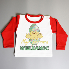 Moja pierwsza Wielkanoc - kurczak - koszulka niemowlęca
