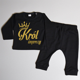 Król imprezy - złoty nadruk - komplet