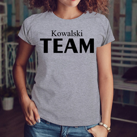 Nazwisko TEAM - koszulka damska