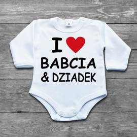 I love babcia i dziadek - body niemowlęce