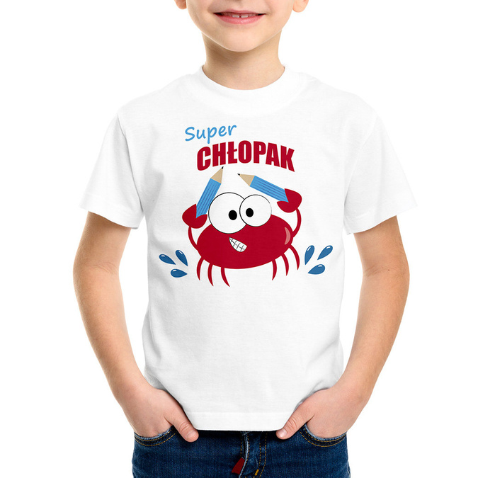 Super chłopak - krabik - koszulka dziecięca