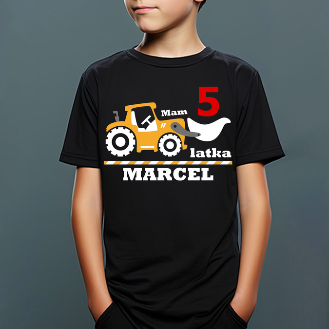Mam 5 latek, traktor - koszulka dziecięca