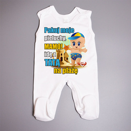 Pakuj moje pieluchy mamo idę z tatą na plażę - śpioch