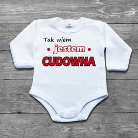 Tak wiem jestem cudowna - body niemowlęce