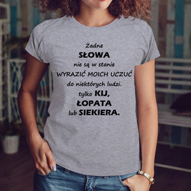 Żadne słowa - koszulka damska