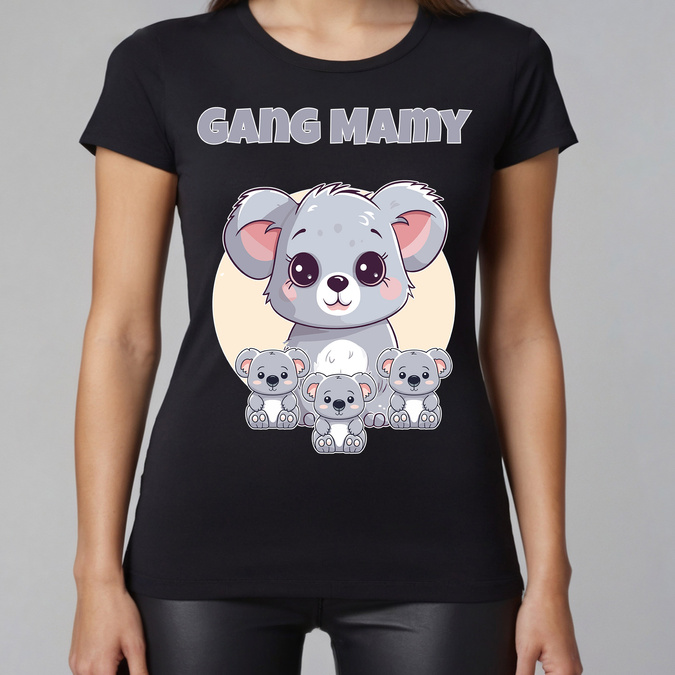 Gang mamy - koala - koszulka damska