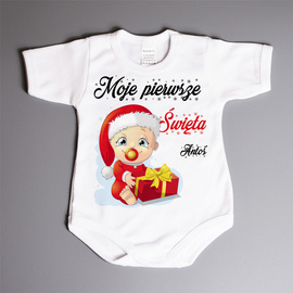 Moje pierwsze Święta (imię) - body niemowlęce