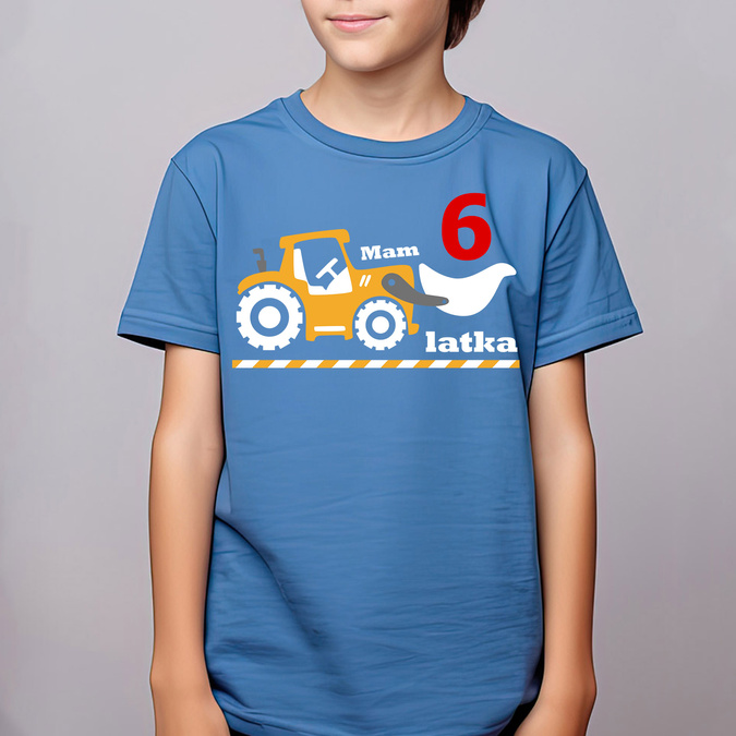 Mam 6 latek, traktor - koszulka dziecięca