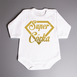 Super córka - złoty nadruk - body dziecięce