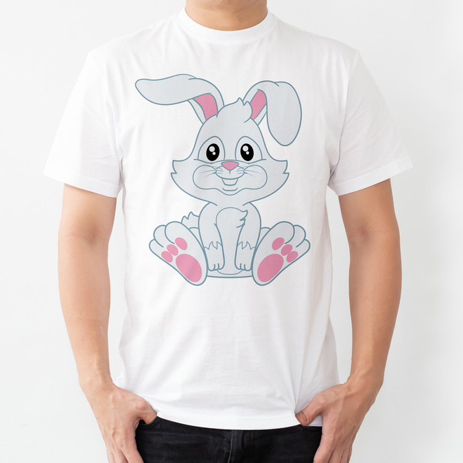 Koszulka wielkanocna (imię) - zając - koszulka męska