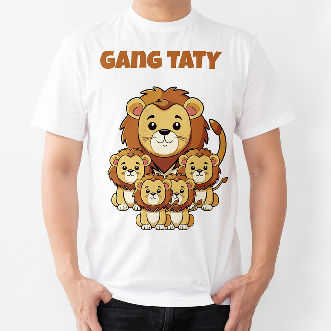 Gang taty - lew - koszulka męska