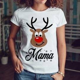 Mama renifer - koszulka damska
