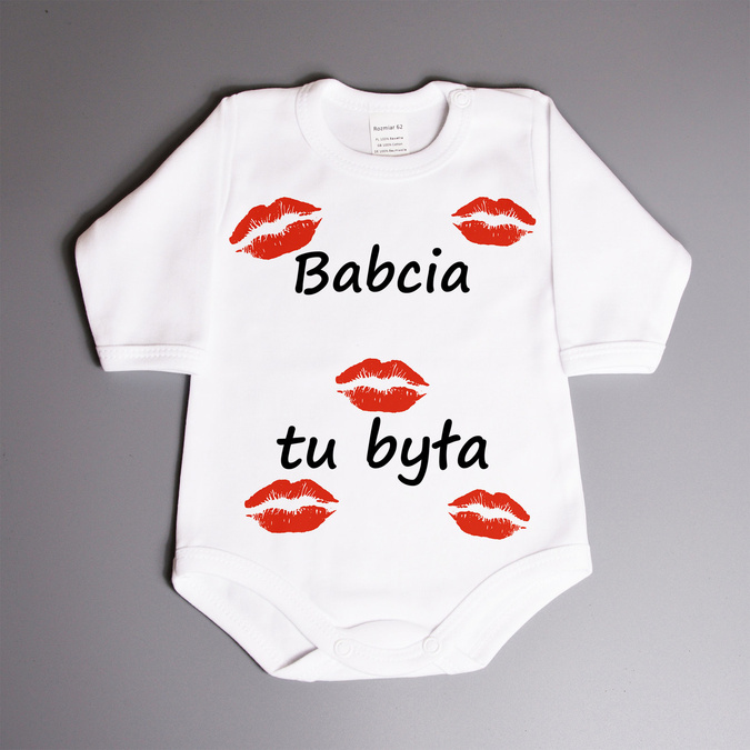 Babcia (imię) tu była - body niemowlęce