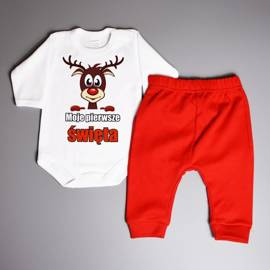 Moje pierwsze święta, renifer - komplet świąteczny