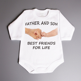 Father and son best friends for life - body niemowlęce