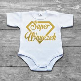 Super wnuczek - body dziecięce - złoty nadruk