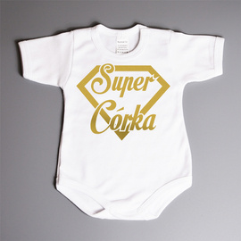 Super córka - złoty nadruk - body dziecięce