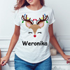 Renifer R01 - koszulka świąteczna damska