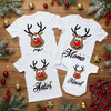 Rodzinny Zestaw Świąteczny Premium - Koszulki i Body z Personalizacją "Rudolf Renifer" Idealne na Pamiątkowe Zdjęcia!