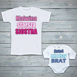 Zestaw dla rodzeństwa Starsza siostra, młodszy brat
