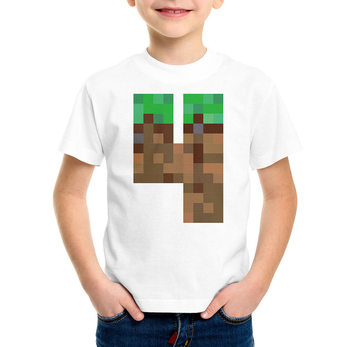 Koszulka na czwarte urodziny minecraft