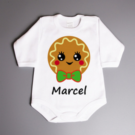 Ciasteczko świąteczne (imię) - body dla chłopca