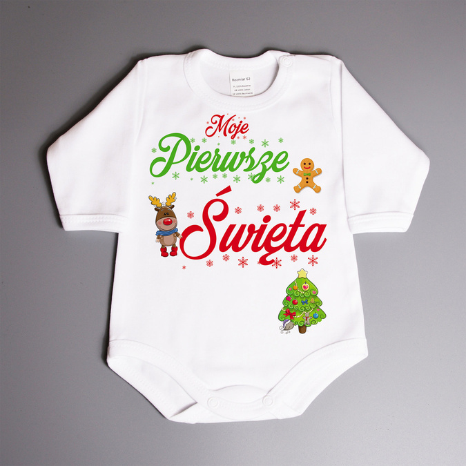 Body świąteczne Moje Pierwsze Święta - body niemowlęce