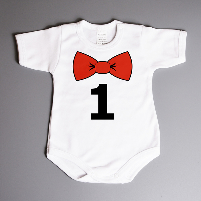 Body na roczek z muchą (imię) - body niemowlęce