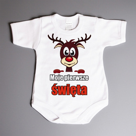 Moje pierwsze święta, renifer - body świąteczne