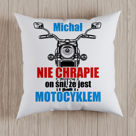 Nie chrapie on śni, że jest motocyklem - poduszka