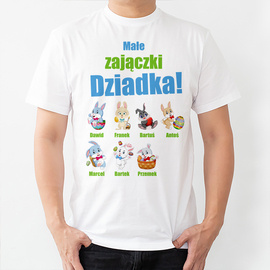 Małe zajączki dziadka - koszulka męska