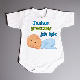 Jestem grzeczny jak śpię - body niemowlęce