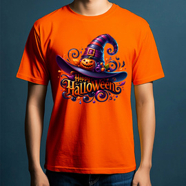 Happy Halloween - Wiedźma Dyniowa v2 - koszulka męska