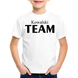 Nazwisko TEAM - koszulka dziecięca