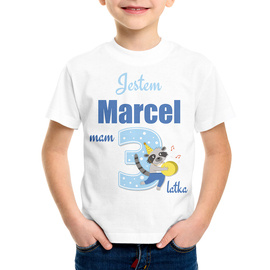 Jestem (imię) mam 3 latka - koszulka dziecięca