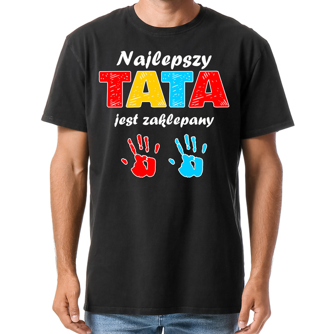 Najlepszy tata jest zaklepany - koszulka męska