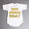 Młodszy brat - body dziecięce - złoty nadruk