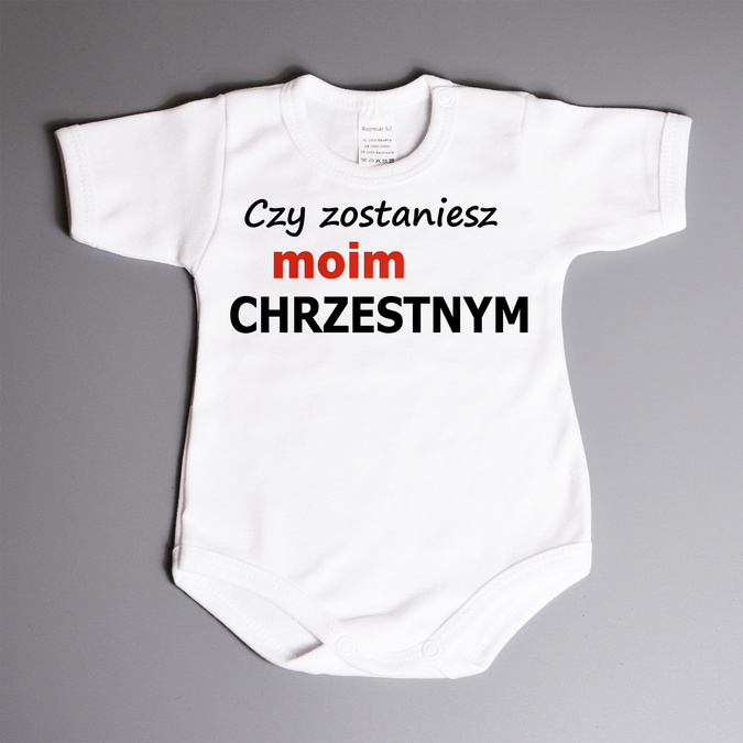 Czy zostaniesz moim chrzestnym wujku (imię)? - body niemowlęce