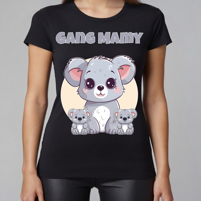 Gang mamy - koala - koszulka damska