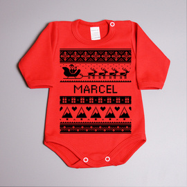 Sweterek - czerwone body świąteczne