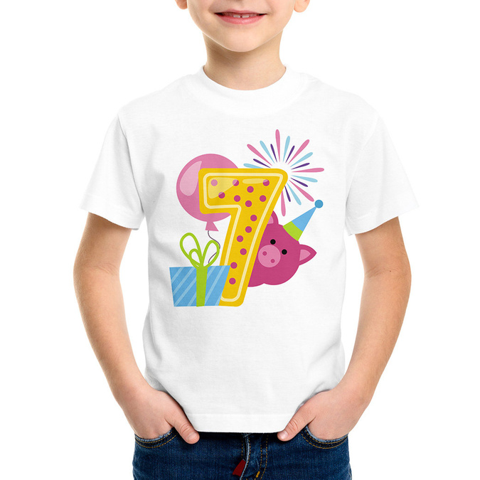 Koszulka dziecięca na siódme urodziny