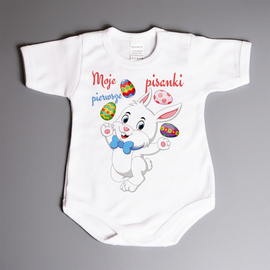 Moje pierwsze pisanki - zajączek - body wielkanocne
