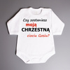 Czy zostaniesz moja chrzestną ciociu (imię)? - body niemowlęce