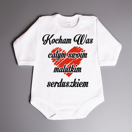 Kocham Was całym swoim malutkim serduszkiem - body niemowlęce